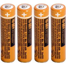 Ni-mh aaa rechargeable battery 1.2v 550mah 4-pack hhr-55aaabu aaa batteries f