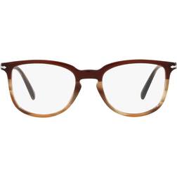 Persol po3240v 1136 striped brown square unisex mm