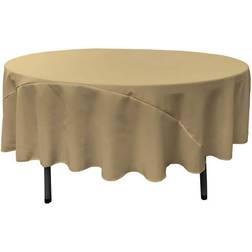 LA Linen 90-Inch Tablecloth Brown, Beige