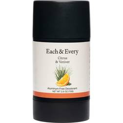 & Every Natural Aluminum-Free Deodorant for Sensitive Skin with Essential Oils, Plant-Based Packaging, Citrus &