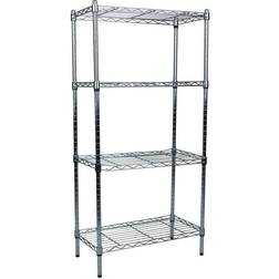 Mind Reader 4TSHELVU-SIL Silver Shelving System 23.5x48"