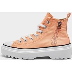 Converse Girls' Big Kids Chuck Taylor All Star High Top Lugged Casual Shoes Cheeky Coral/White/Black