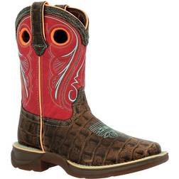 Durango Lil Big Kids Gator Emboss Western Boot 3.5M