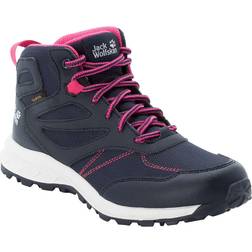 Jack Wolfskin Outdoorschuhe WOODLAND dunkelblau/rosa Mädchen Kinder