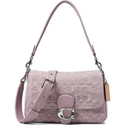 Coach Soft Tabby Shoulder Bag In Signature Denim - Silver/Faded Purple