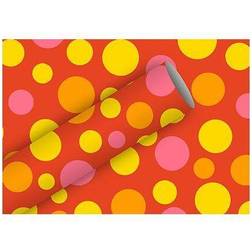 Braun & Company Geschenkpapier Bubbles rot 2 m x 70