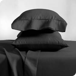 Bare Home Microfiber Pillow Case Black (76x)