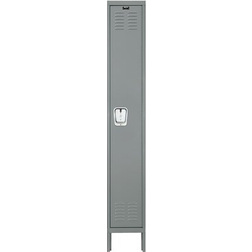 Hallowell 1-Tier 1 Door Premium Locker, 15"W 72"H, Dark Gray, Assembled