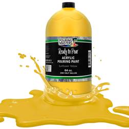 Pouring masters sunflower yellow 64-ounce bottle water-based acrylic paint