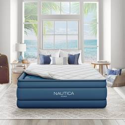 Nautica Home Cloud Supreme 20" Raised Queen Air Mattress With Zip-Off Pillowtop and Built-in-Pump Blue