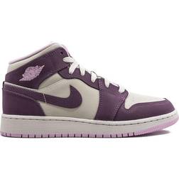 Nike Air Jordan 1 Mid GS - Pro Purple/Desert Sand