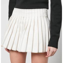 Ami Paris Pleated mini skirt natural_white