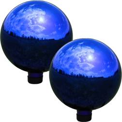 Sunnydaze Blue Mirrored Surface Gazing Ball Decorative Item