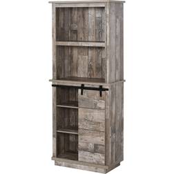 Homcom Freestanding Rustic Kitchen Buffet Vintage Wood Grain Storage Cabinet 26x64.5"