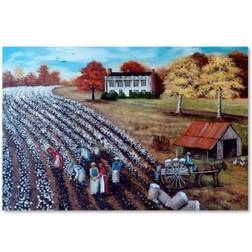 Trademark Fine Art 'The Lincoln Cotton Field' Print on Framed Art