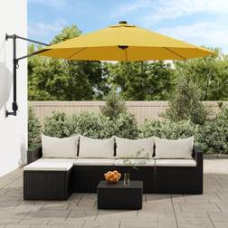 vidaXL yellow Wall-mounted Parasol Umbrella Garden Sun Shade Sun Shelter Umbrella
