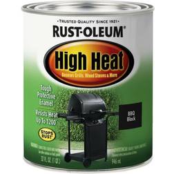 Rust-Oleum 7778502 heat protective enamel, 32-ounce, bar-b-que Metal Paint, Wood Paint Black