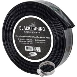 U.s. pool supply black rhino 2" x 100' pool backwash hose with hose clamp