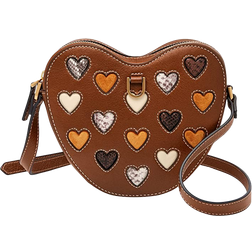 Fossil Liza Eco Camera Bag Crossbody - Brown Hearts