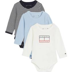 Tommy Hilfiger Baby Bodies 3-pack - Chambray Sky