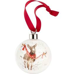 Royal Worcester Wrendale Designs, Warm Wishes Bauble Donkey Motif
