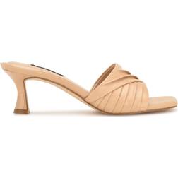 Nine West Azala Heeled Slide Sandals Light Natural