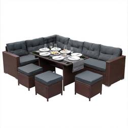 Jardí Corner Lounge-Set, 1 Bord inkl. 1 Soffor