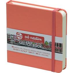 Talens Art Creations Sketchbook Coral Red 12x12cm 140g 80 sheets
