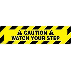 NMC Marker Floor Signs- Walk On, Caution Watch Your Step, 6X24