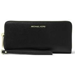 Michael Kors Jet Set Travel Saffiano Continental Wallet Pearl