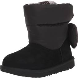 UGG Girls Bailey Bow Maxi Fashion Boot, Black, Toddler