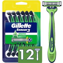 Gillette Sensor3 Sensitive Men's Disposable Razors 12ct