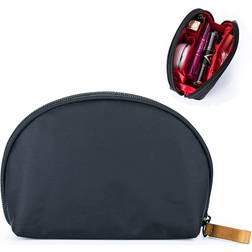 Hekyip half moon cosmetic bag travel makeup pouch portable waterproof cosmeti