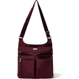 Baggallini On Track Zip Crossbody With RFID Phone Wristlet - Dark Cherry