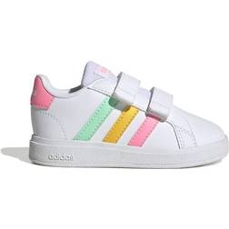 Adidas Infant Grand Court 2.0 - Cloud White/Pulse Mint/Beam Pink