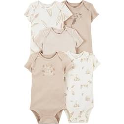 Carter's Baby Short-Sleeve Bodysuits 5-pack - Ivory