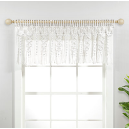 Lush Decor Boho Macrame Textured Valance/Kitchen