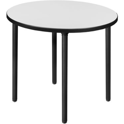 Regency Kee 30" Round Folding Breakroom Table- Grey/ Black White Black