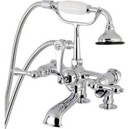 Kingston Brass AE652T Vintage Deck Mounted Clawfoot Chrome, Gray