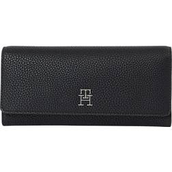 Tommy Hilfiger Emblem Small Flap Wallet - Black