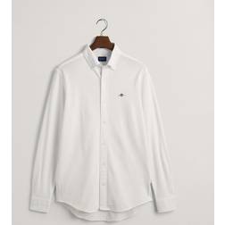 Gant Herren Regular Fit Jersey Piqué Hemd Weiß