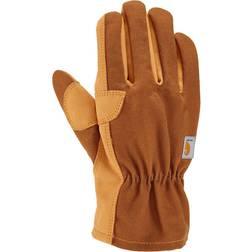 Carhartt Men's DuckSynthetic Leather Open Cuff Glove Brown