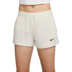 Nike High-Waisted Ribbed Jersey Shorts Sail/Black Beige