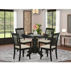 East West Furniture SHDA5-BLK-C Dining Set 42" 5