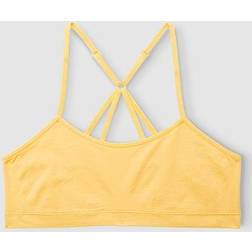 Seamless Scoop Neck Racerback Sports Bra - Fresh Yellow