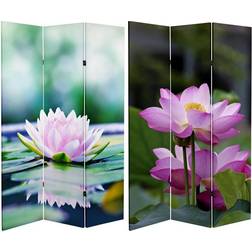 Oriental Furniture 6" Double Sided Lotus Blossom Room Divider