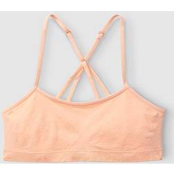 Happy Nation Seamless Scoop Neck Racerback Sports Bra - Peach Pie