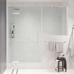 OVE Decors Tampa 68 H Pivot Frameless Shower Gray