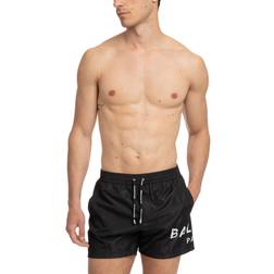 Balmain Black Printed Swim Shorts