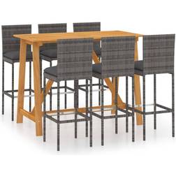 vidaXL 7 Piece Outdoor Bar Set